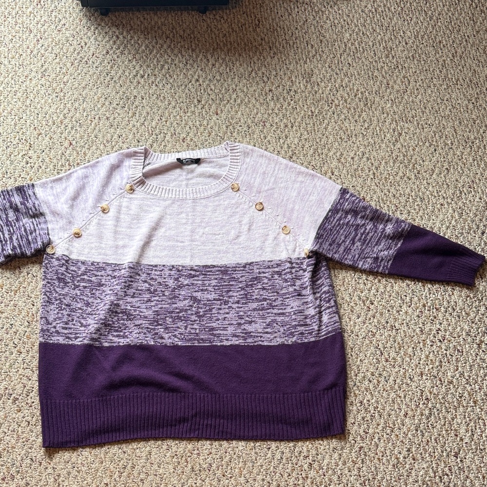 BloomChic Purple Colorblock Sweater